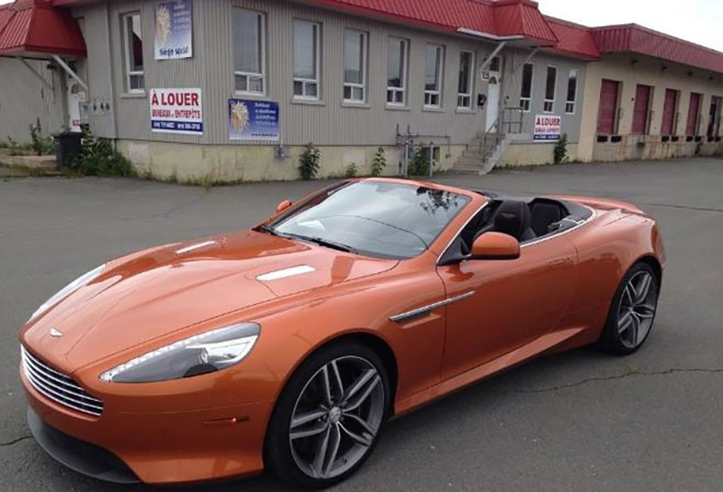 Aston martin vanquish volante orange export canada