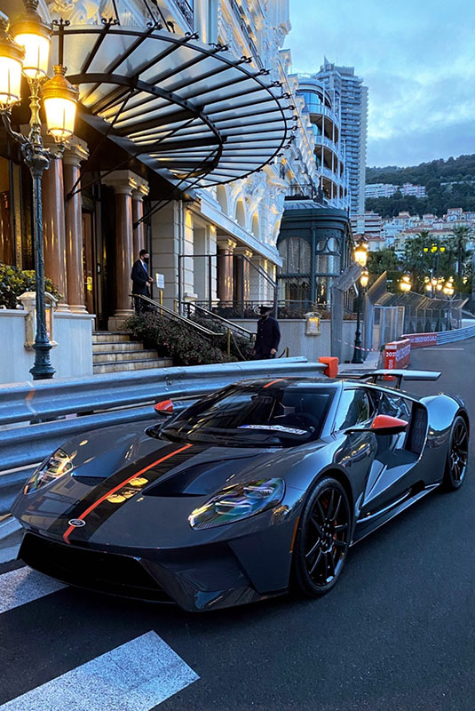 Ford gt import export monaco bande orange