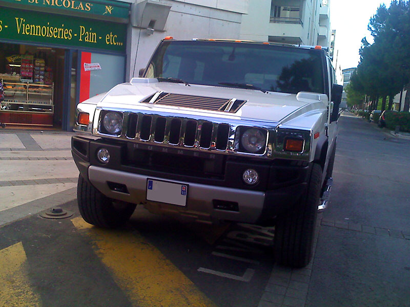 Hummer h2 7 places blanc noir bose livraison france