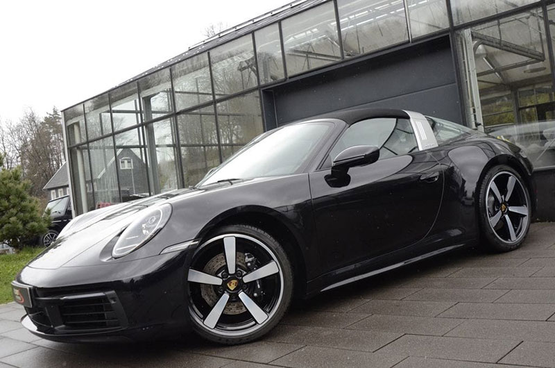 911 porsche targa Noire - Profil