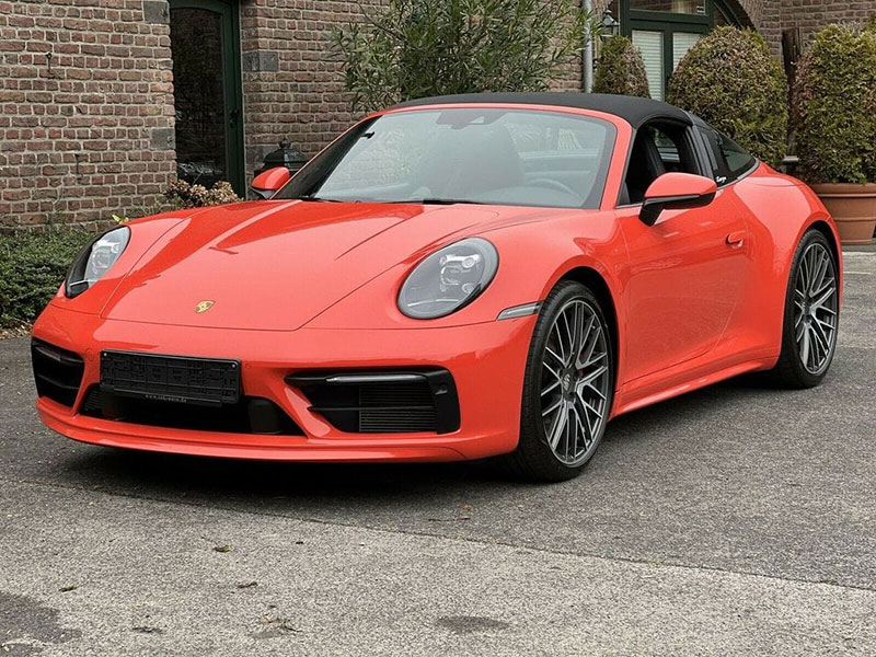 911 porsche turbo Targa Orange- Face